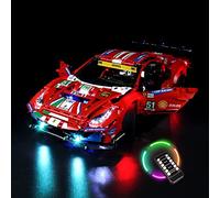 Brick Shine Kit luci GC per Ferrari 488 GTE "AF Corse #51 42125 (il set modello non è incluso) (telecomando)