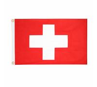 Brick Takeover Bandiera Paesi 150 cm x 90 cm, con occhielli in metallo (Svizzera)