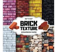 Brick Texture Scrapbook Paper Collection: Decorative Double-Sided Brick Craft Papers for Junk Journals, Wrapping, Card Making & Mixed Media Projects
