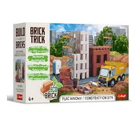 Brick Trick Trefl Cantiere/Construction Site - Costruisci con i Mattoncini, Veri Mattoncini ECO, 290 Mattoni, Riutilizzabili, Kit Creativo per Bambini dai 6 Anni