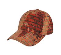 Brick Wall World Atlas Map Pattern Donna Uomo Snapback cap Traspirante Cappello Trucker Moda Berretto da Baseball per Pesca Corsa Sport