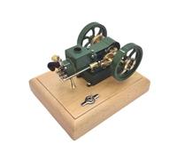 Brickaro Hit and Miss Engine Model Kit che funziona, mini 1.6CC evaporativo a quattro tempi orizzontale raffreddato ad acqua motore a combustione interna kit modello regalo per adulti