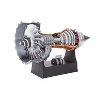 Brickaro Turbofan - Kit per modellino di motore, TR900, con stampa 3D, funzionale, con luce LED, kit didattico per scienze meccaniche, regalo per adulti, versione kit dinamico, 50 pezzi +