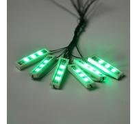 BrickBling 6 luci LED a luce bianca calda, 1 x 4 pietre/verde in una fila (quattro in un downlights), alimentate tramite USB, 100% compatibili con le pietre Lego