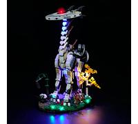BrickBling 76989 Luce LED per Horizon Forbidden West: collo lungo (senza set), kit di illuminazione fai da te compatibile con il modello di blocchi di costruzione Horizon