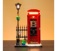 BrickBling Illuminazione a LED per cabina telefonica Lego Red London 21347, luci creative, modello Lego non incluso