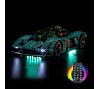 BrickBling Kit di illuminazione LED compatibile con Lego Aston Martin Valkyrie 42208 (senza modello), con telecomando, giocattolo creativo