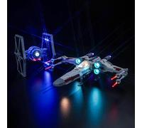 BrickBling Kit di illuminazione LED compatibile LEGO TIE Fighter & X-Wing Mash-Up (75393) con controllo della luce