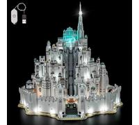 BrickBling Luce compatibile con Lego Minas Tirith 11377, luce bianca fredda, nessun modello (interruttore sensibile al tocco con funzione dimmerabile)