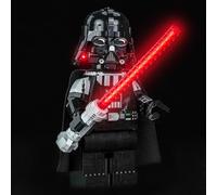 BrickBling Luce LED compatibile con Lego Up-Scaled Darth Vader Minifigure, Luci creative compatibili con Lego 75461 per adulti, modello escluso