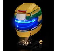 BrickBling Set di luci a LED compatibile con casco Lego Ayrton Senna 43024 | (senza modello), set di illuminazione decorativa, montaggio semplice e illuminazione stabile, regalo perfetto per le feste
