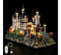 BrickBling Set di luci LED con interruttore dimmer touch, compatibile con Lego Neuschwanstein Castle 21063 (non un modello), set di illuminazione decorativa, compatibile con Lego Neuschwanstein Castle