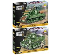 BRICKCOMPLETE COBI - Set da 2 pezzi: 3048 M3A1 Stuart & 3044 Sherman M4 A1