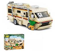 Brickcraft Kit di costruzione per camper con licenza ufficiale Breaking Bad (477 pezzi) Walter White Rolling Camper Van Set con interni da laboratorio segreto, modello da collezione di serie TV