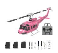 BrickCraftWorks 1/48 C032 UH-1 Huey RC Helicopter - 2.4G 6CH Flybarless Design con Posizionamento del flusso ottico e mantenimento dell'altitudine, modello di elicottero acrobatico 3D con giroscopio