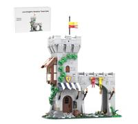 BrickCraftWorks MOC-204044 Lion Knights - Set di blocchi modulari per cancelli della città, set di architettura MOC, espositore da collezione 755 pezzi per adulti, modelli di costruzione modulari