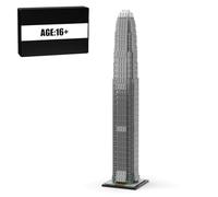 BrickCraftWorks Set di blocchi da costruzione del centro finanziario internazionale di Hong Kong in scala 1/800, kit di blocchi da costruzione per luoghi di interesse della città, collezione creativa