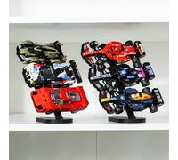 Brickify Supporto Espositivo a Mensole Compatibile con LEGO Speed Champions - Auto NON Incluse - Mostra la Tua Collezione - Soluzione di Esposizione Salvaspazio (Confezione Iniziale)