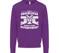 Bricklayer Qual È Il Tuo Superpotere Costruttore Bricky Felpa Per Bambini