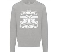 Bricklayer Qual È Il Tuo Superpotere Costruttore Bricky Felpa Per Bambini