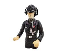 Bricksdiytoy Figura dell'equipaggio del carro armato RC in scala 1/16 con casco a tesa modello di soldato militare, accessorio realistico per la seconda guerra mondiale e diorami armatura moderna