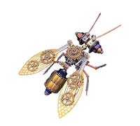 Bricksdiytoy Kit di puzzle meccanici 3D in metallo, 170 pezzi, con manuale di istruzioni dettagliato, assemblaggio in ottone e lega, decorazione per biologia STEM e regalo artistico steampunk per