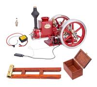 Bricksdiytoy RETROL HM-01 Hit & Miss - Modello motore vintage verde preassemblato con kit di accensione, suono e movimento realistici, set base completo, per collezionisti e appassionati di vapore