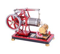 Bricksdiytoy RETROL VE-01 - Modello di motore a vuoto a fascio, motore a fiamma a velocità regolabile, struttura in acciaio inossidabile e ottone, modello fisico, regalo educativo per ingegneri e