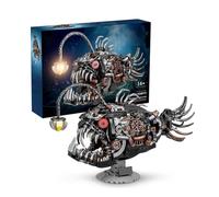 Bricksdiytoy Set di 1038 pezzi di lanterne meccaniche luminose, modello Steampunk di creature marine profonde con esche e ingranaggi luminosi, display creativo STEM per collezionisti adulti e