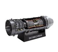Bricksdiytoy SKYMECHMAN - Kit modello motore Turbofan WS-15 in scala 1/18 - Motore a reazione funzionale stampato in 3D con motore elettrico, kit STEM fai da te da 50 pezzi per appassionati di