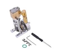 Bricksdiytoy V1313 Mini modello di motore a vapore verticale - Kit monocilindrico in metallo con meccanismo reversibile, display funzionale alimentato a vapore, ingegneria di precisione per