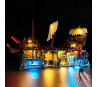 BrickSoul Kit di illuminazione per Lego The Goonies 21363, set di costruzione con controllo touch, tecnologia nascondiglio cavi per display, accessori per illuminazione per fan Lego, regalo non