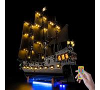 BrickSoul Kit di luci a LED RC compatibile con Lego 10365, modalità di illuminazione regolabile compatibile con la nave pirata del capitano Jack Sparrow, solo luci (modello non incluso), versione RC