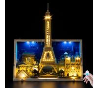 BrickSoul Kit di luci per 21064 Parigi - City of Love Building Set | con interruttore ON/OFF e dimmer e tecnologia cavo nascosto, set di illuminazione facile da installare (21064 set non incluso)