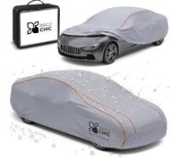 Brico Chic Telo Antigrandine Auto Taglia XL, Imbottitura 6mm, Copriauto Esterno Impermeabile e Antigraffio, Tessuto Anti-UV, Cinghie Antivento, 540x178x120 cm, 4 Stagioni, Grigio