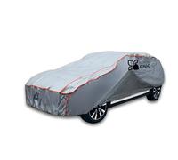 Brico Chic Telo Antigrandine SUV Taglia L/XL, Imbottitura 6mm, Copriauto Esterno Impermeabile e Antigraffio, Tessuto Anti-UV, Cinghie Antivento, 540x185x155 cm, 4 Stagioni, Grigio