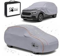 Brico Chic Telo Antigrandine SUV Taglia S/M, Imbottitura 6mm, Copriauto Esterno Impermeabile e Antigraffio, Tessuto Anti-UV, Cinghie Antivento, 460x178x155 cm, 4 Stagioni, Grigio