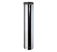 Brico Kit - Elemento lineare 1000 mm mono parete acciaio inox - Diametro: 200mm