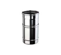 Brico Kit - Elemento lineare regolabile 260-390 mm mono parete acciaio inox - Diametro: 80mm