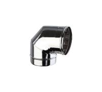 Brico Kit - Gomito a 90° mono parete acciaio inox - Diametro: 80mm