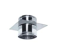 Brico Kit - Piastra intermedia supporto a muro mono parete acciaio inox - Diametro: 80mm