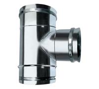Brico Kit - Raccordo a T 90° femmina mono parete acciaio inox - Diametro: 150mm