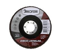 Bricoferr Disco lamelle Ø115 mm Grana 40 - Confezione da 10 pezzi