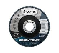 Bricoferr Disco lamelle Ø115 mm Grana 40 - Confezione da 10 pezzi