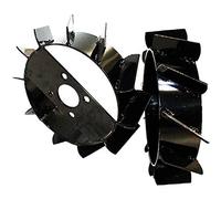 Bricoferr PT60003 Ruota Metallica 60 mm (Puntelli motozappa), Nero., 1 Pezzo