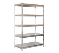 Bricoforte - Scaffale in metallo a media carico con 5 ripiani Galva/Galva Simonrack 2000 x 1200 x 450 mm - Scaffale medio carico - Scaffale industriale - 300 kg di capacità per ripiano