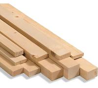 bricoleva.it 10 Listelli in Legno Abete Piallati per Tettoie, Gazebo, Pali - Listelli Lunghezza 2 Metri - Disponibile in più Sezioni (1x4 cm, 10 pezzi)