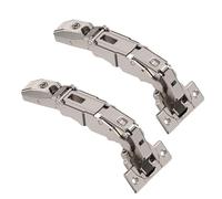 bricoleva.it 2 Cerniera 155° Ammortizzata per Anta Mobile, Compatibile con Base Blum - Acciaio Zincato, Chiusura Soft, Ideale per Cucine e Mobili da Casa (Mod A, 2 Pezzo)