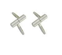 bricoleva.it Cerniere Anuba per porte e finestre in legno, Set composto 2 da Maschio e 2 Femmina - Cerniere a 2 gambi - Kit 2 Cerniere Anuba in Diversi Colori e Dimensioni (14 mm, Satinato)