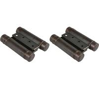 bricoleva.it Coppia Cerniere a Molla a Doppia Azione, Cerniere a Molla per Porta Battente, Saloon, Caffè, Cardini Porta Salone, Bar - Diversi Colori e Dimensioni (Bronzata 125 mm)